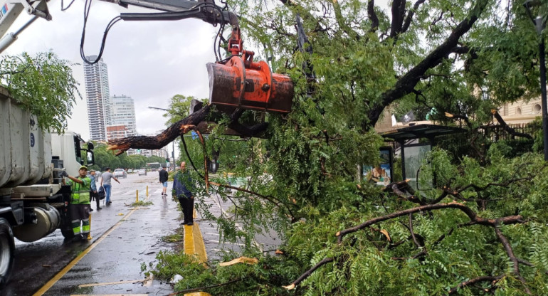 Temporal en Buenos Aires. Foto: NA.