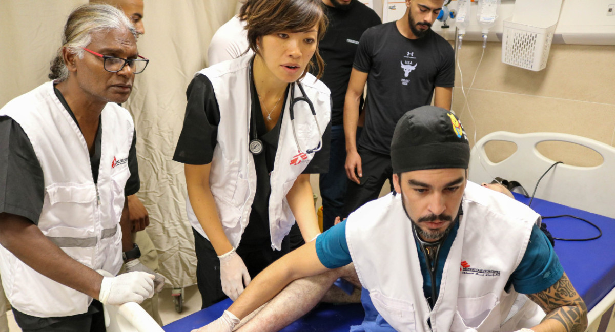 Médicos Sin Fronteras en Gaza. Foto: x @MSF.