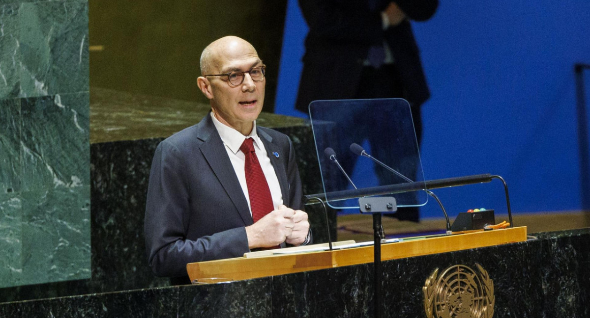 Volker Turk, Alto Comisionado de la ONU, en conferencia por los DDHH. Foto: EFE