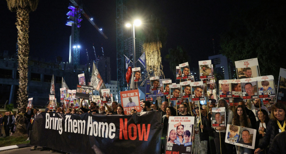 Marcha por los rehenes. Foto: Reuters.