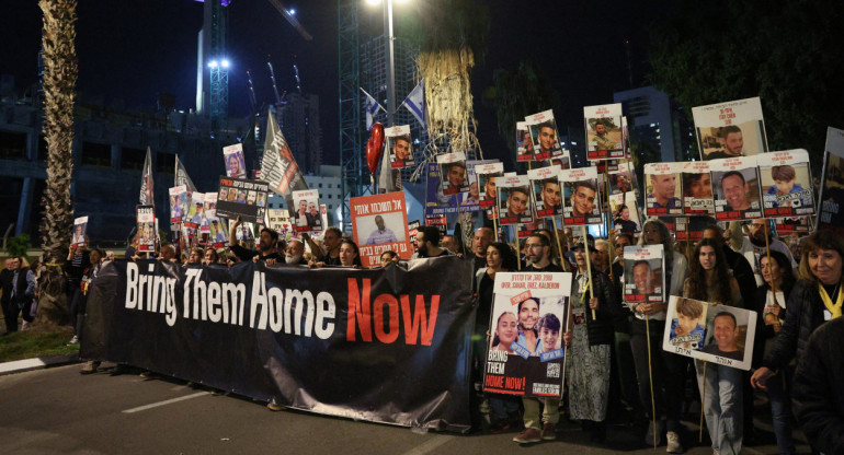 Marcha por los rehenes. Foto: Reuters.