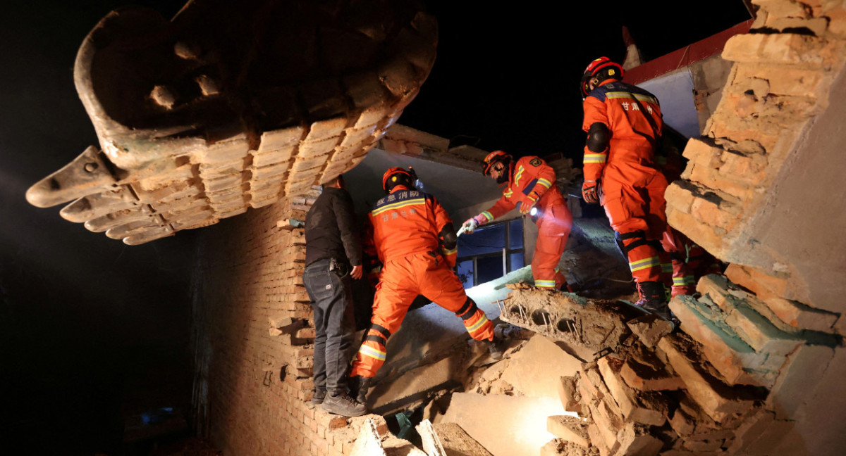 Sismo de 6,2 en China. Foto: Reuters