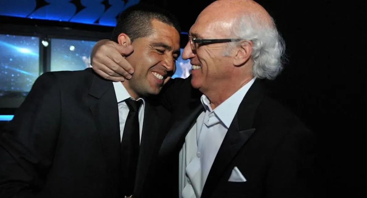 Juan Román Riquelme y Carlos Bianchi.