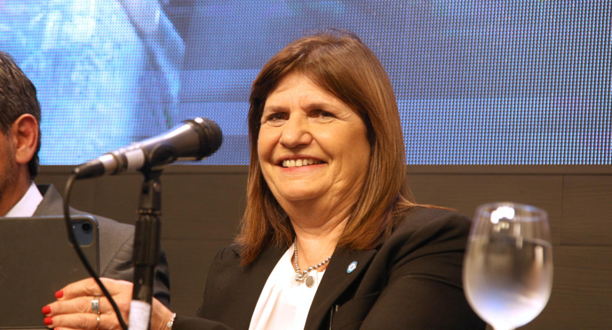 Conferencia de prensa de Patricia Bullrich. Foto: NA