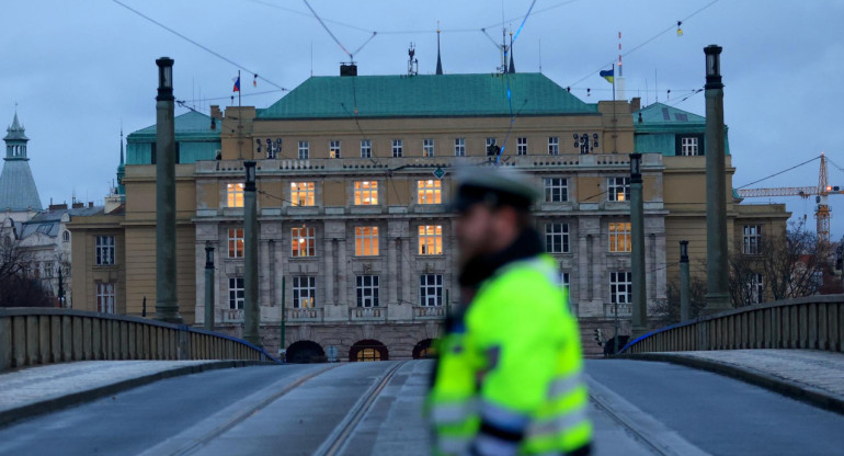 Tiroteo en Praga. Foto: EFE