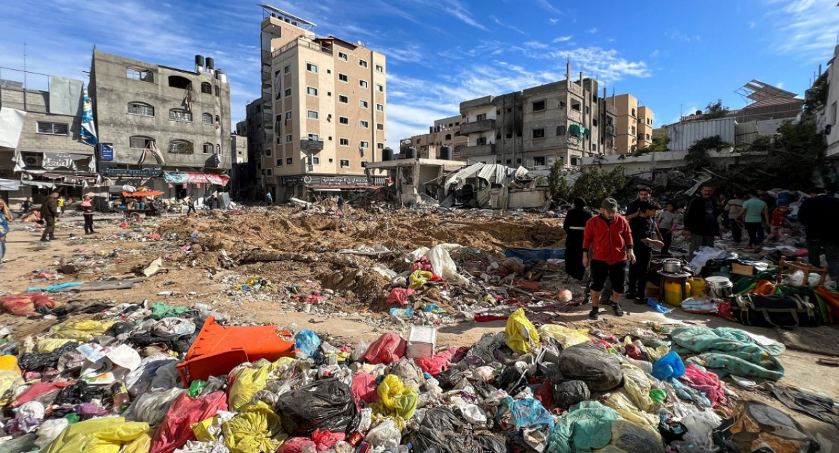 El panorama de Gaza a la espera de ayuda humanitaria. Foto: Reuters.