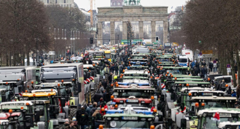 Tractorazo en Alemania. Foto: infocampo