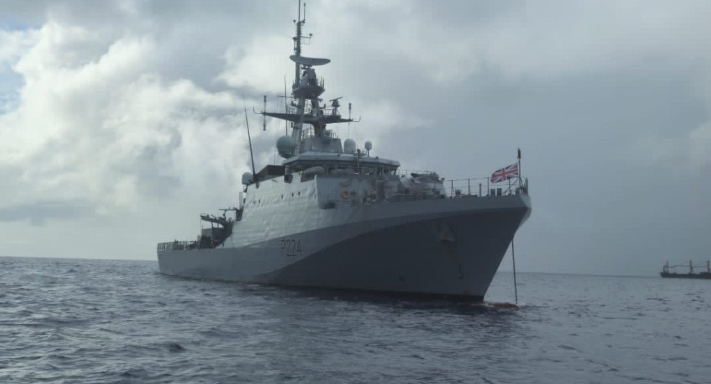 El buque de guerra HMS Trent de Reino Unido. Foto: X @HMS Trent