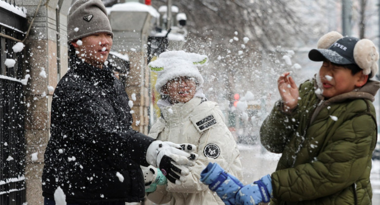 Histórica ola de bajas temperaturas en Pekín. Foto: Reuters.