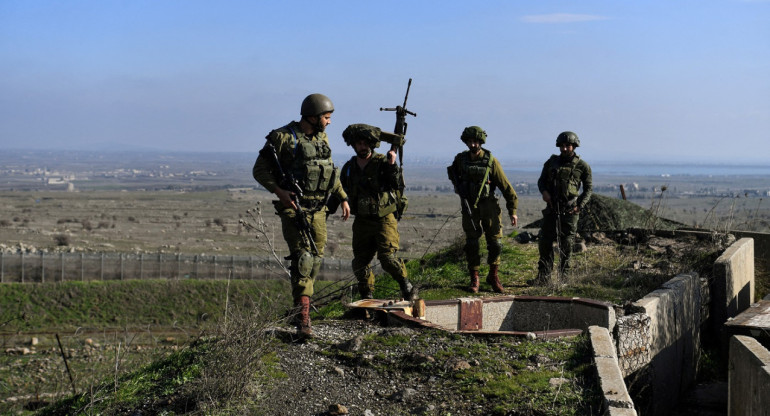 Soldados israelíes en la frontera con Siria. Foto: Reuters