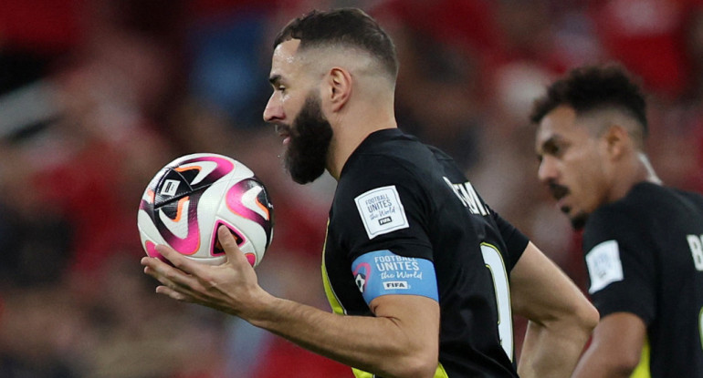 Karim Benzema en el Al Ittihad. Foto: REUTERS.