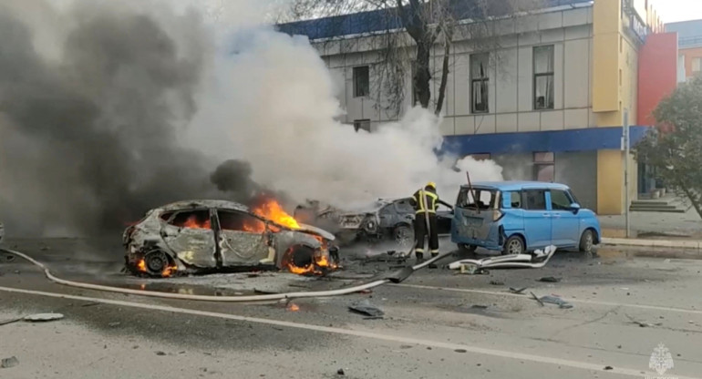 Ataque ucraniano a Bélgorod. Foto: Reuters.