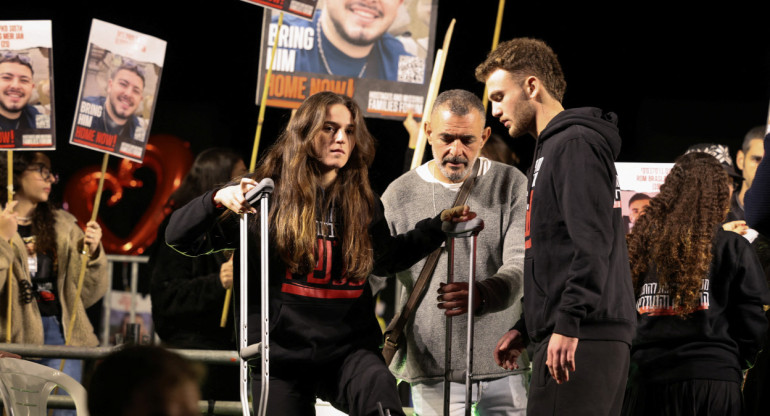 Maya e Itay Regev, rehenes israelíes liberados. Foto: Reuters.