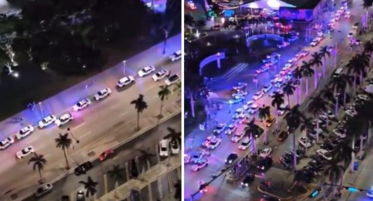 Disturbios en el Mall de Miami. Foto: captura de video.