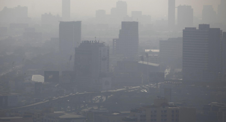 Contaminación del aire en Tailandia. Foto: EFE.