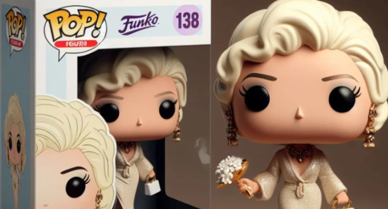 Mirtha Legrand en su versión Funko Pop. Foto: designer.microsoft.com.