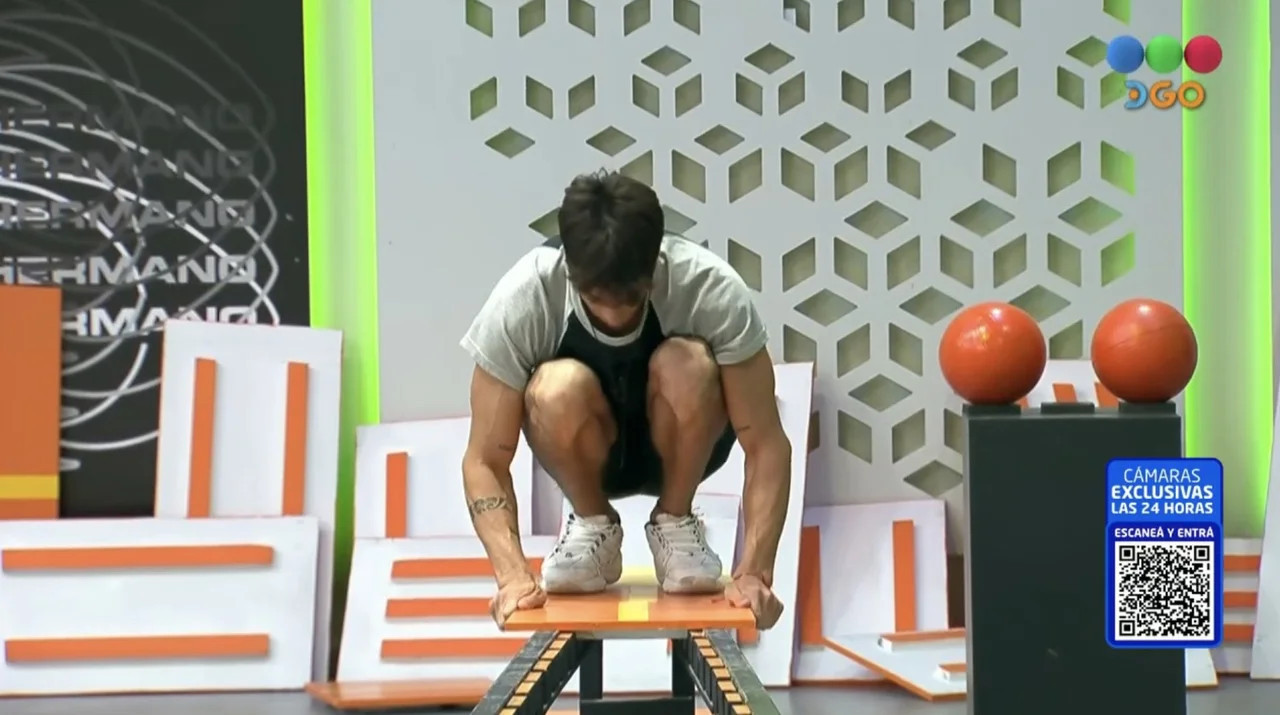 Prueba del líder en Gran Hermano. Foto: captura Telefe.