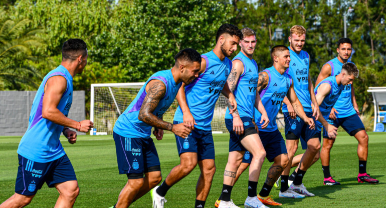 Entrenamiento de la Selección argentina Sub 23. Foto: @Argentina.