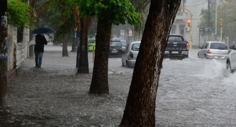 Temporal en Santa Fe. Foto: Télam.