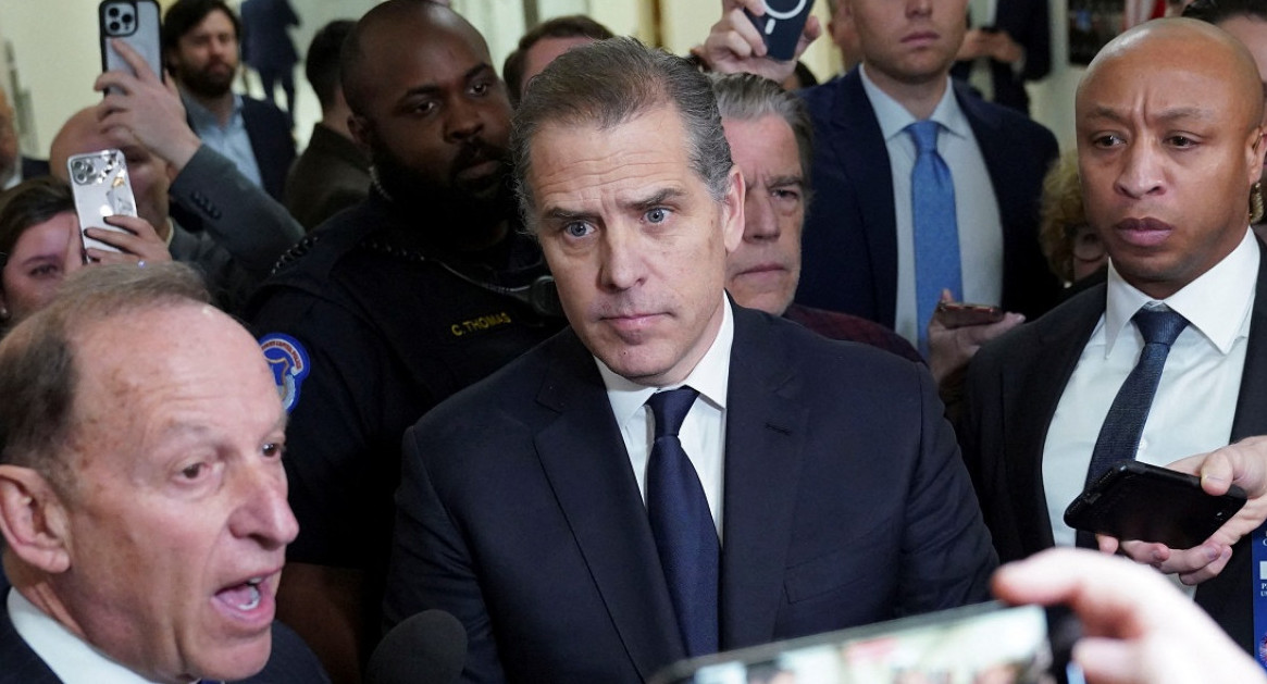 Hunter Biden está acusado de nueve imputaciones. Foto: Reuters.