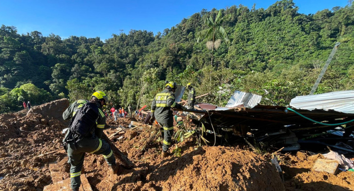 Alud en Colombia. Foto: EFE