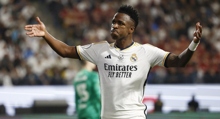 Vinicius Junior; Real Madrid vs Barcelona, Supercopa de España. Foto: Reuters