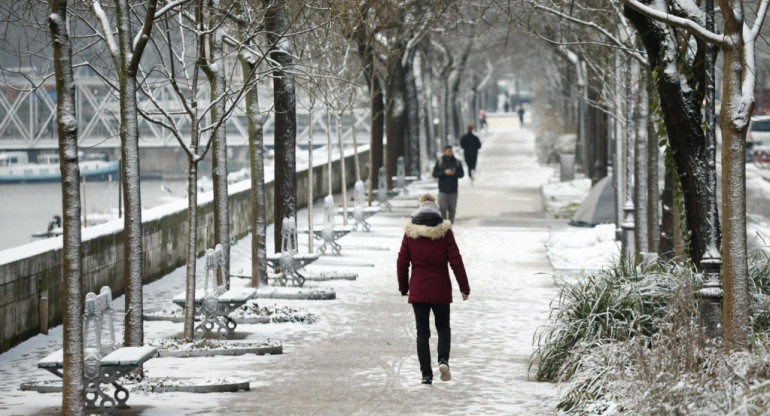 Nieve en el norte de Francia. Foto: EFE.