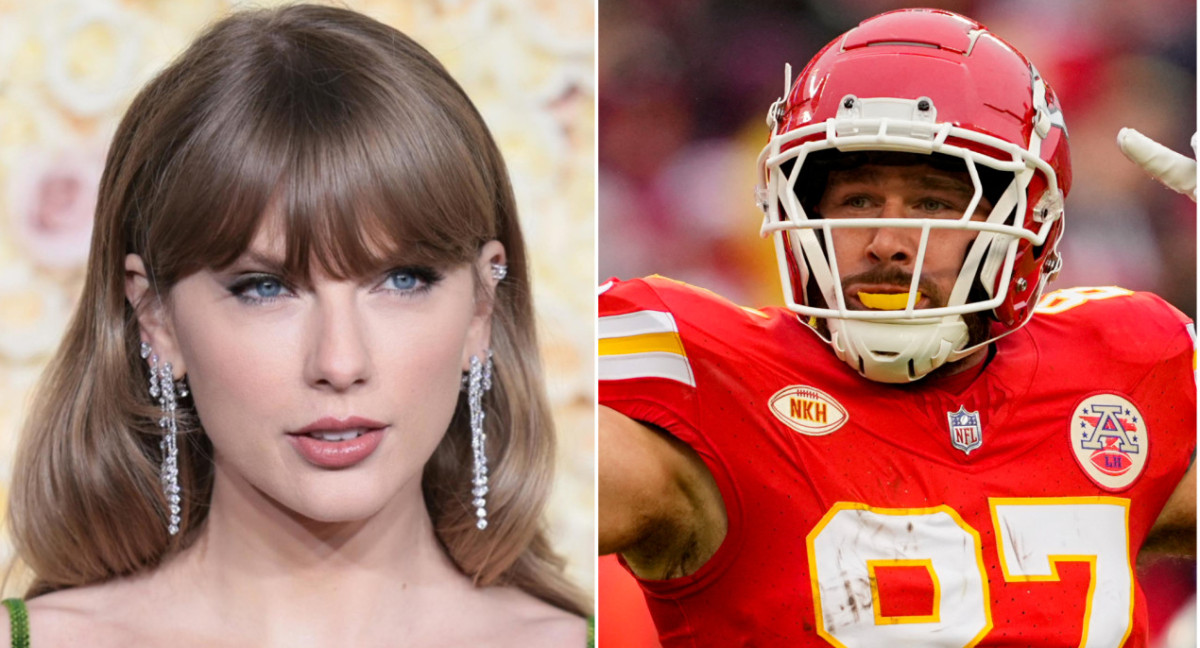 Taylor Swift y Travis Kelce. Foto: EFE - Reuters.