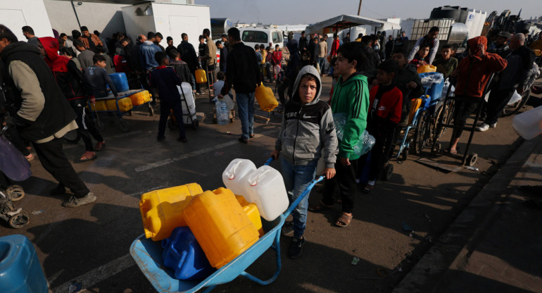 Niños en el conflicto en la Franja de Gaza. Foto: REUTERS.