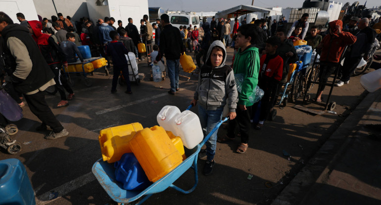 Niños en el conflicto en la Franja de Gaza. Foto: REUTERS.