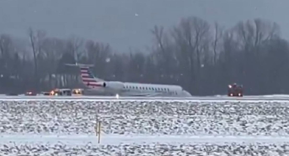 Accidente en el Aeropuerto de Rochester. Foto: captura de video