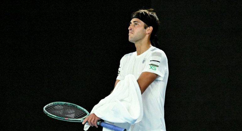 Tomás Etcheverry en el Abierto de Australia. Foto: EFE.