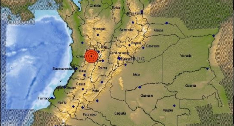 Sismo en Colombia.