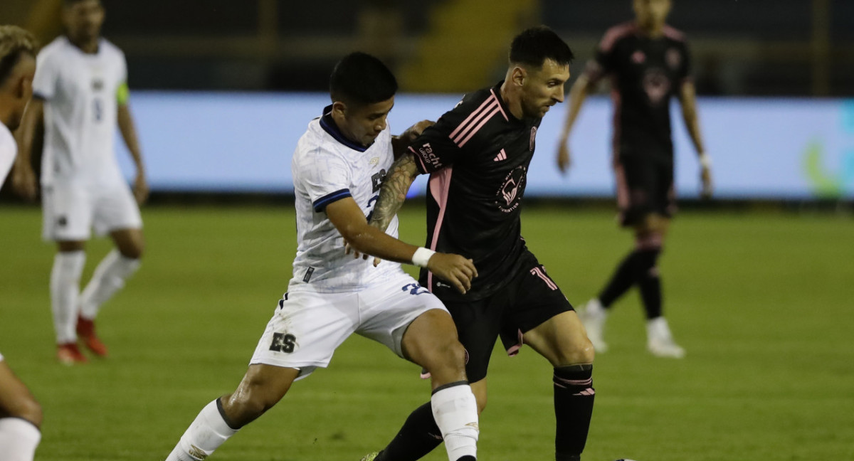 Lionel Messi en el Inter Miami vs Selección de El Salvador. Foto: EFE