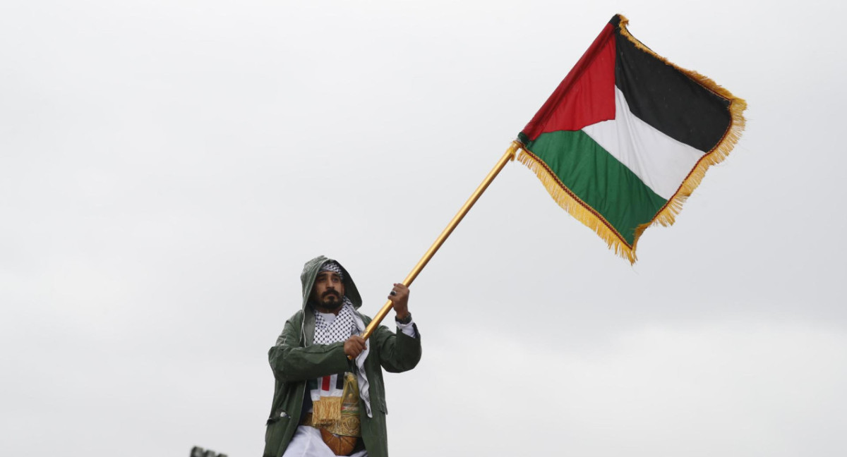 Protesta en Palestina contra Israel y Estados Unidos. Foto: EFE.