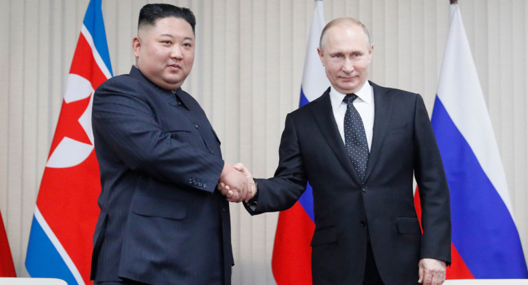 Vladimir Putin y Kim Jong-un. Foto: NA