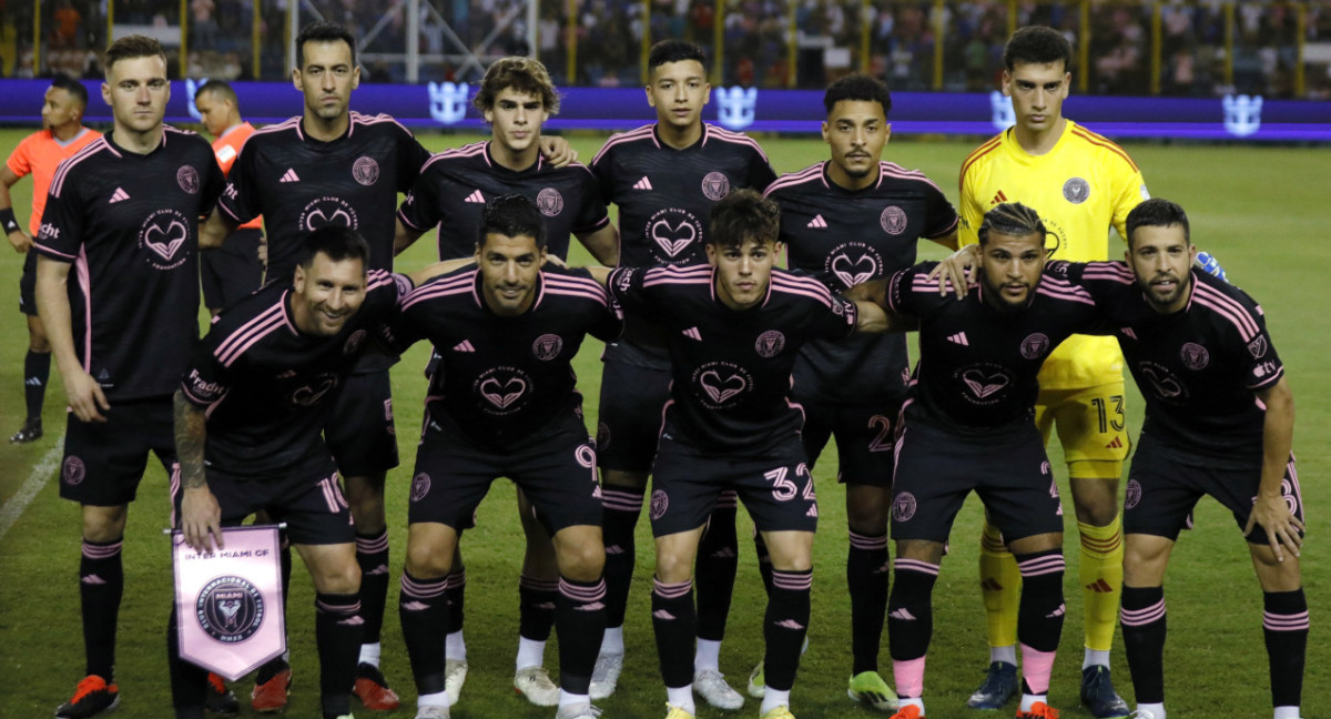 El 11 del Inter Miami frente a El Salvador. Foto: Reuters