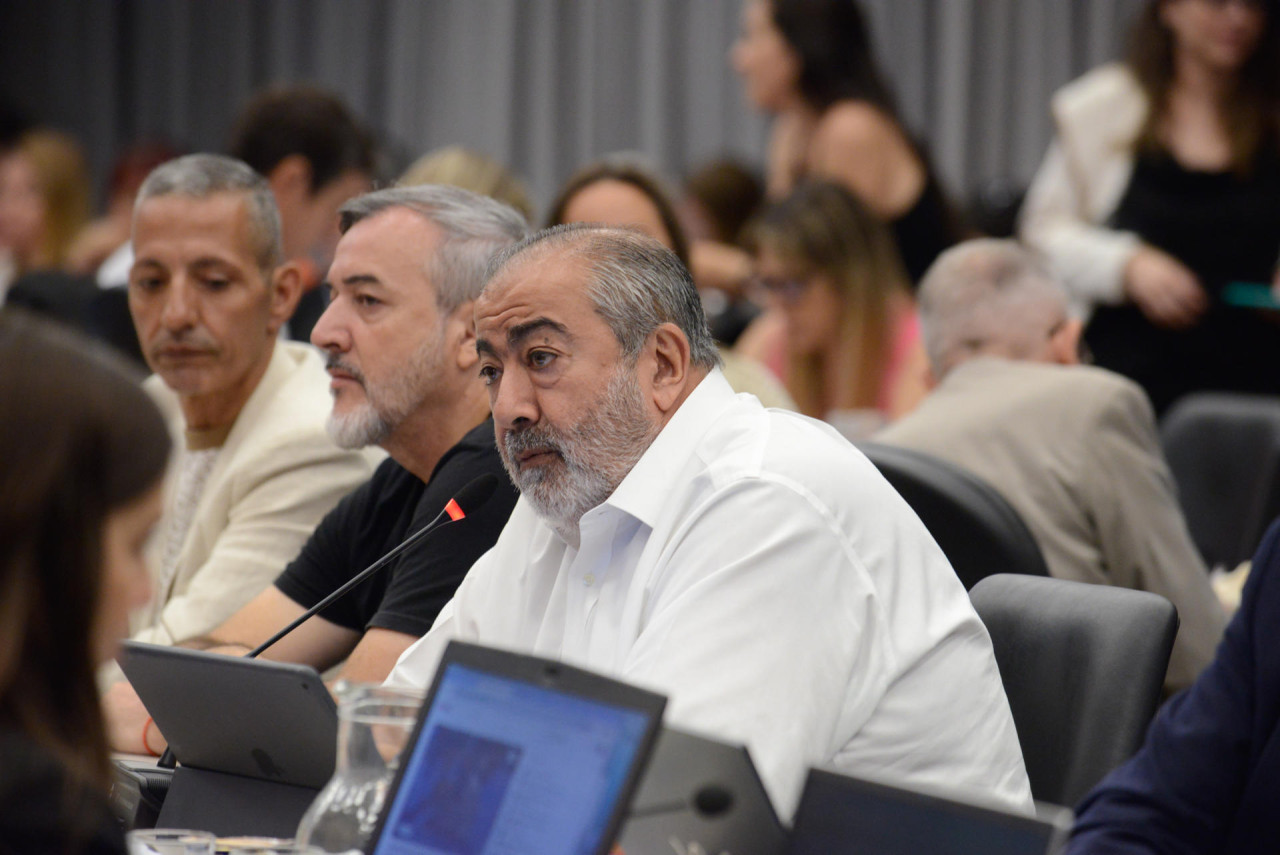 Héctor Daer, secretario general de la Confederación General del Trabajo (CGT), mientras comparece ante una de las comisiones del Congreso, en Buenos Aires (Argentina). Foto: EFE