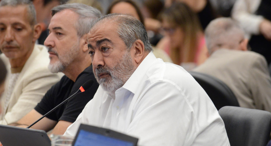 Héctor Daer, secretario general de la Confederación General del Trabajo (CGT), mientras comparece ante una de las comisiones del Congreso, en Buenos Aires (Argentina). Foto: EFE