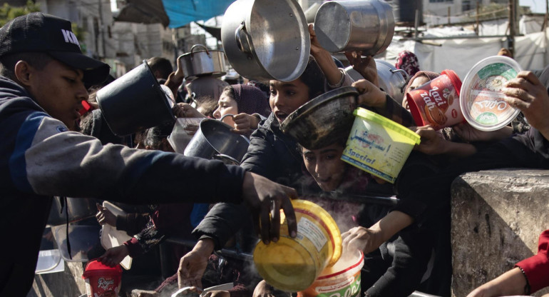 Hambruna en Gaza. Foto: EFE.