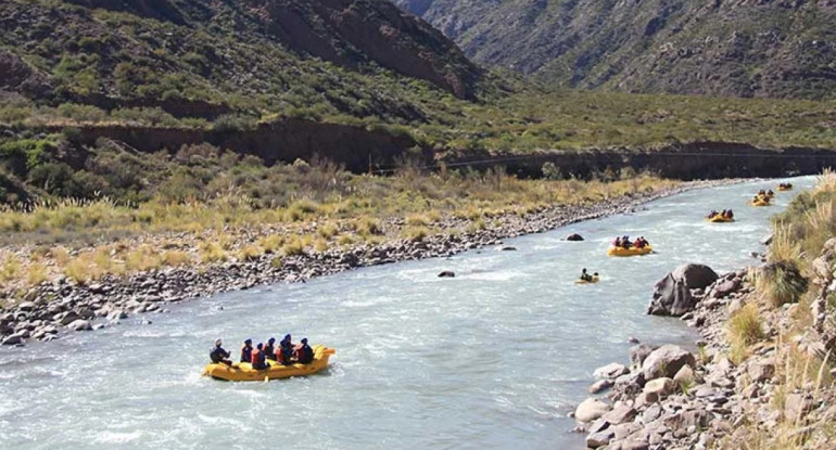 Rafting en Mendoza. Foto: NA.