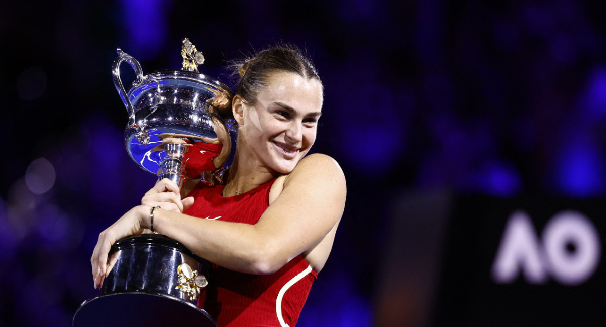 Aryna Sabalenka en el Abierto de Australia. Foto: REUTERS.