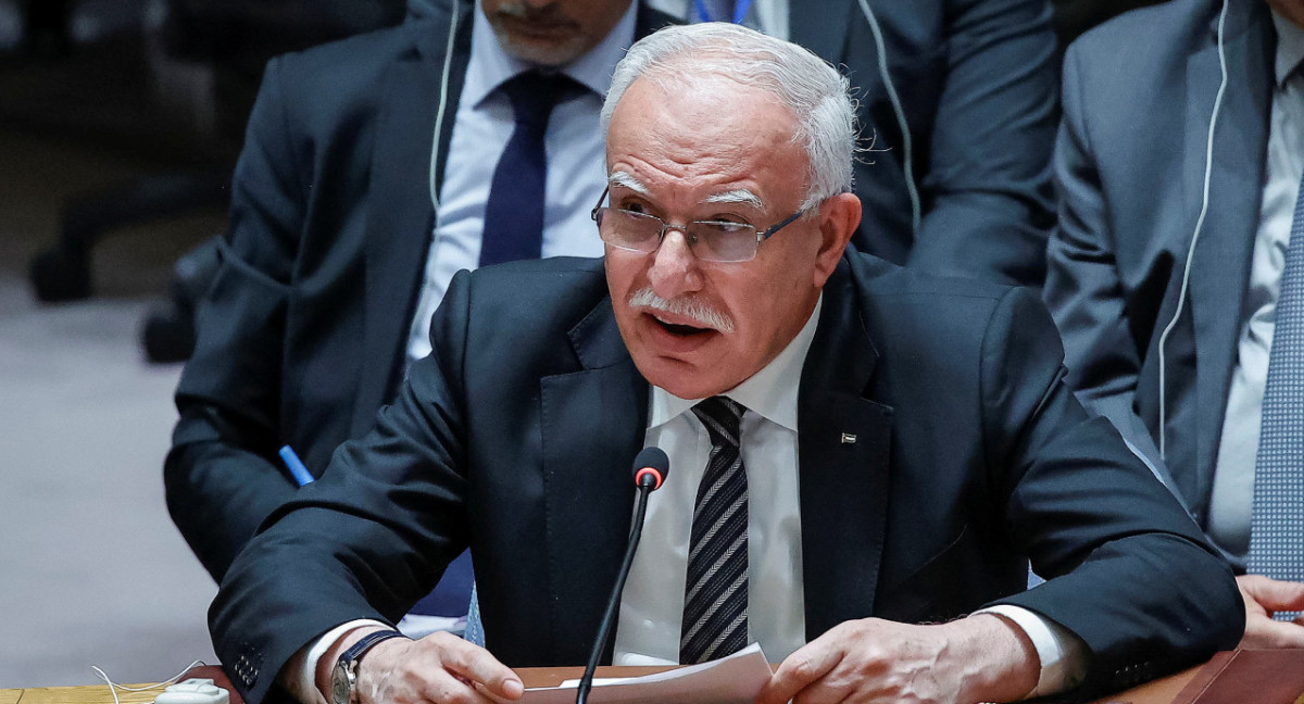 Riyad al Maliki, ministro de Asuntos Exteriores de la Autoridad Nacional Palestina. Foto: REUTERS.