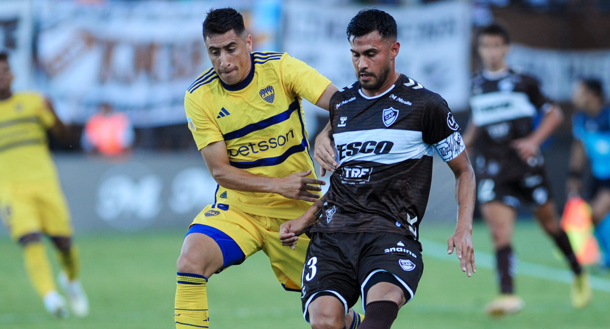 Miguel Merentiel; Platense vs Boca. Foto: Télam