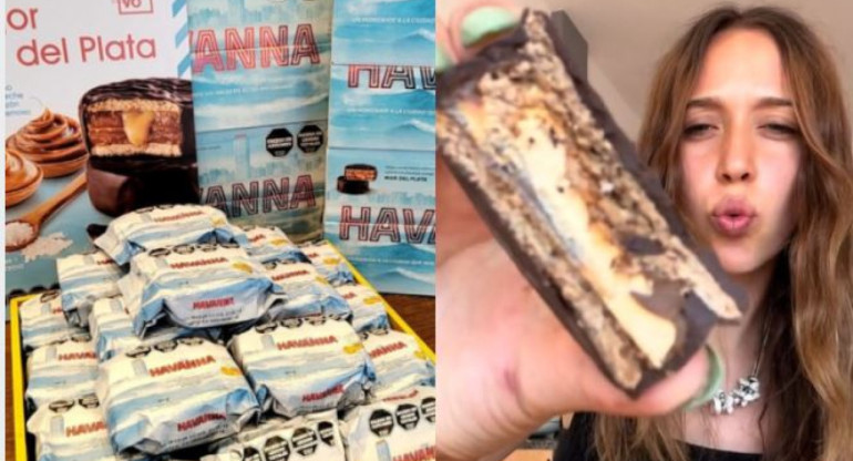 Alfajor Havanna. Captura: Tiktok/@anto.arboscelli