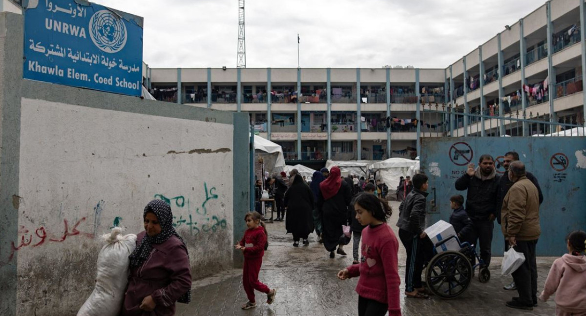 Refugiados de Naciones Unidas para los refugiados palestinos (UNRWA). Foto: EFE