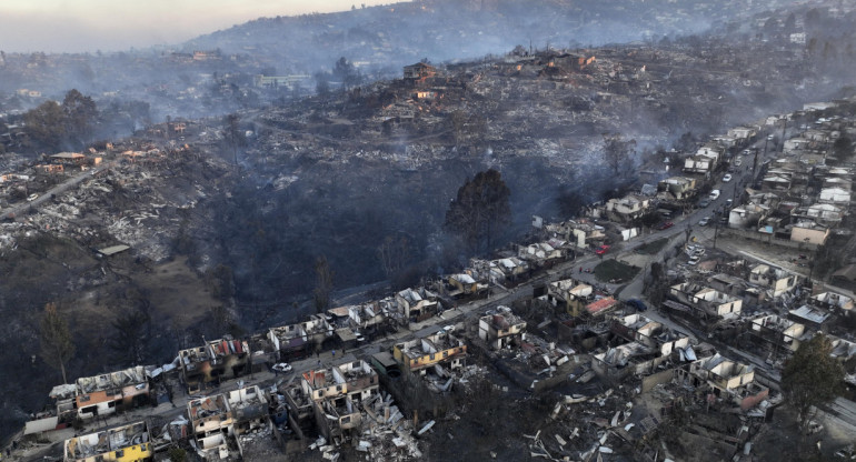 Incendios en Chile. Foto: Télam