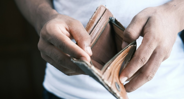 Falta de dinero. Foto: Unsplash.