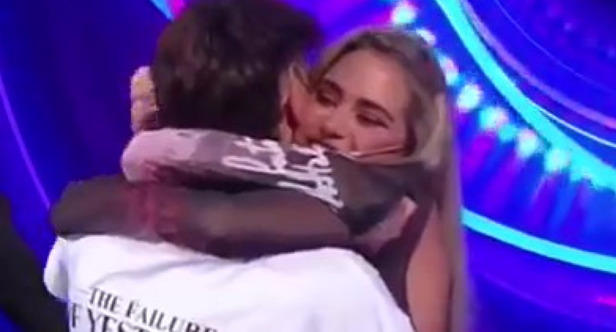 El reencuentro entre Sabrina y Alan de Gran Hermano. Foto: Captura de pantalla.