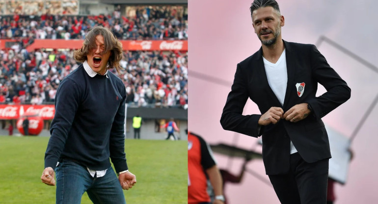 Matias Almeyda y Martín Demichelis. Foto: NA